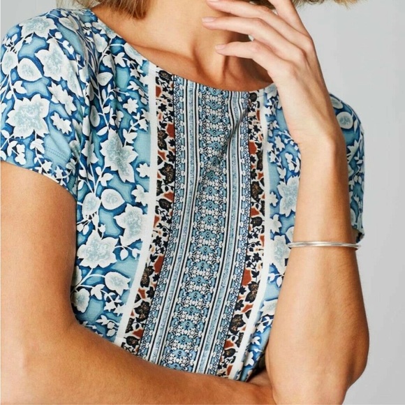 NWT J. Jill Mixed-Print A-Line Knit Dress XL - Picture 4 of 13